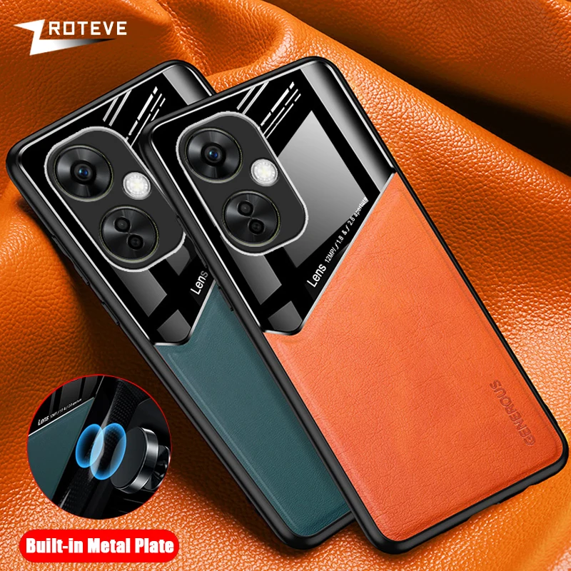 Para OnePlus Nord CE3 funda Zroteve de cuero PU funda dura magnética para PC para One Plus Nord CE 3 Lite Nord3 fundas de teléfono a prueba de golpes