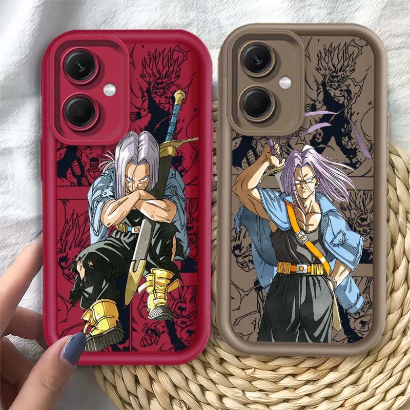 D-Dragon Ball Trunks Anime para Redmi Note 14 13 12 11 13R 12R 12T 11T Pro Plus cubierta de la caja del teléfono de la escalera del ojo - imagen 2