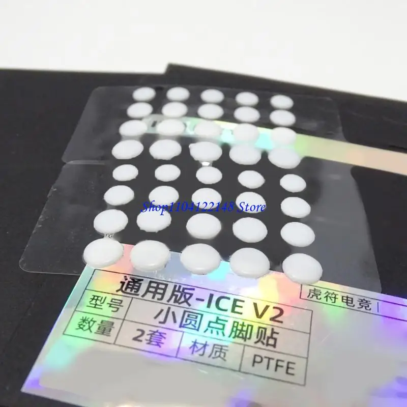P9FA 40pcs ESPORTSTIGER ICE V2 Accesorio ratón Pegatinas pie mouse Diy Puntos pequeños Padena pie Arcos Bordes - imagen 4