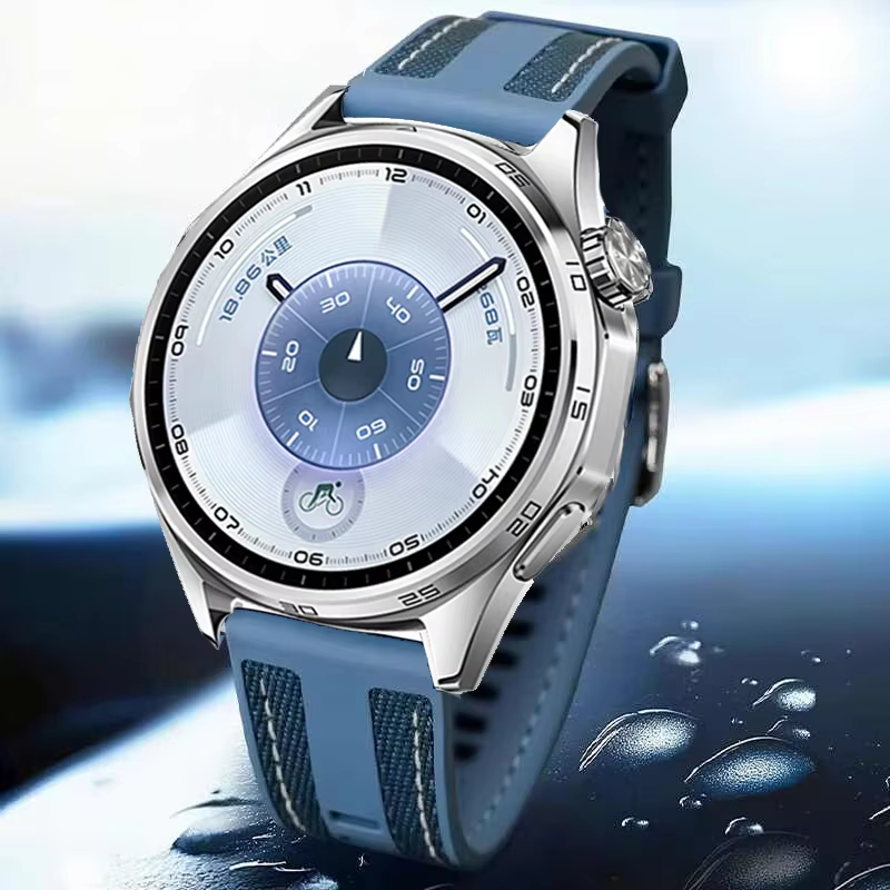 Correa oficial para HUAWEI WATCH GT 6 5 4 46mm reloj 4 5 Pro GT 3 2 Pro 46 mm 22mm banda Nylon deportes pulsera de silicona compuesta