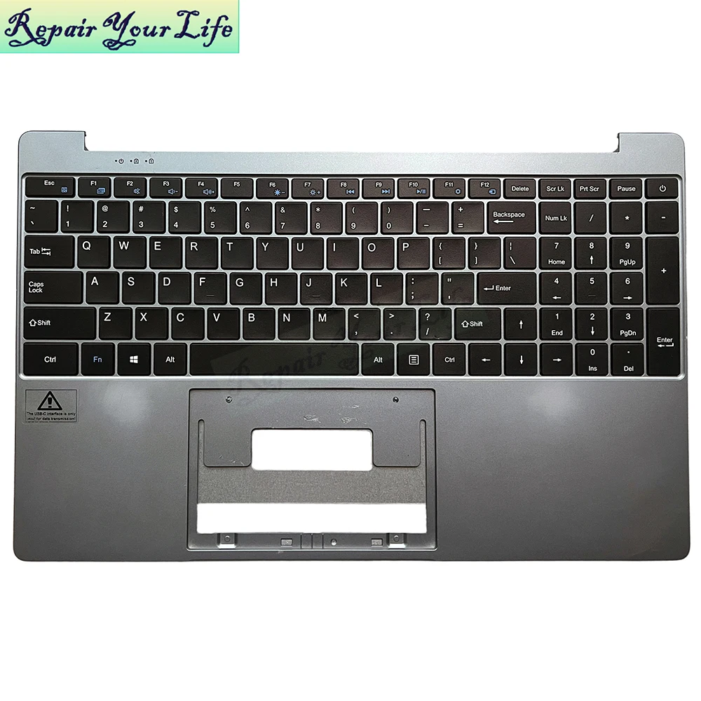 Cubierta de reposamanos en inglés de EE. UU., Teclado retroiluminado para Ipason MaxBook P2 Pro, Estados Unidos, EE. UU., funda superior C Shell, teclados, Teclado para ordenador portátil