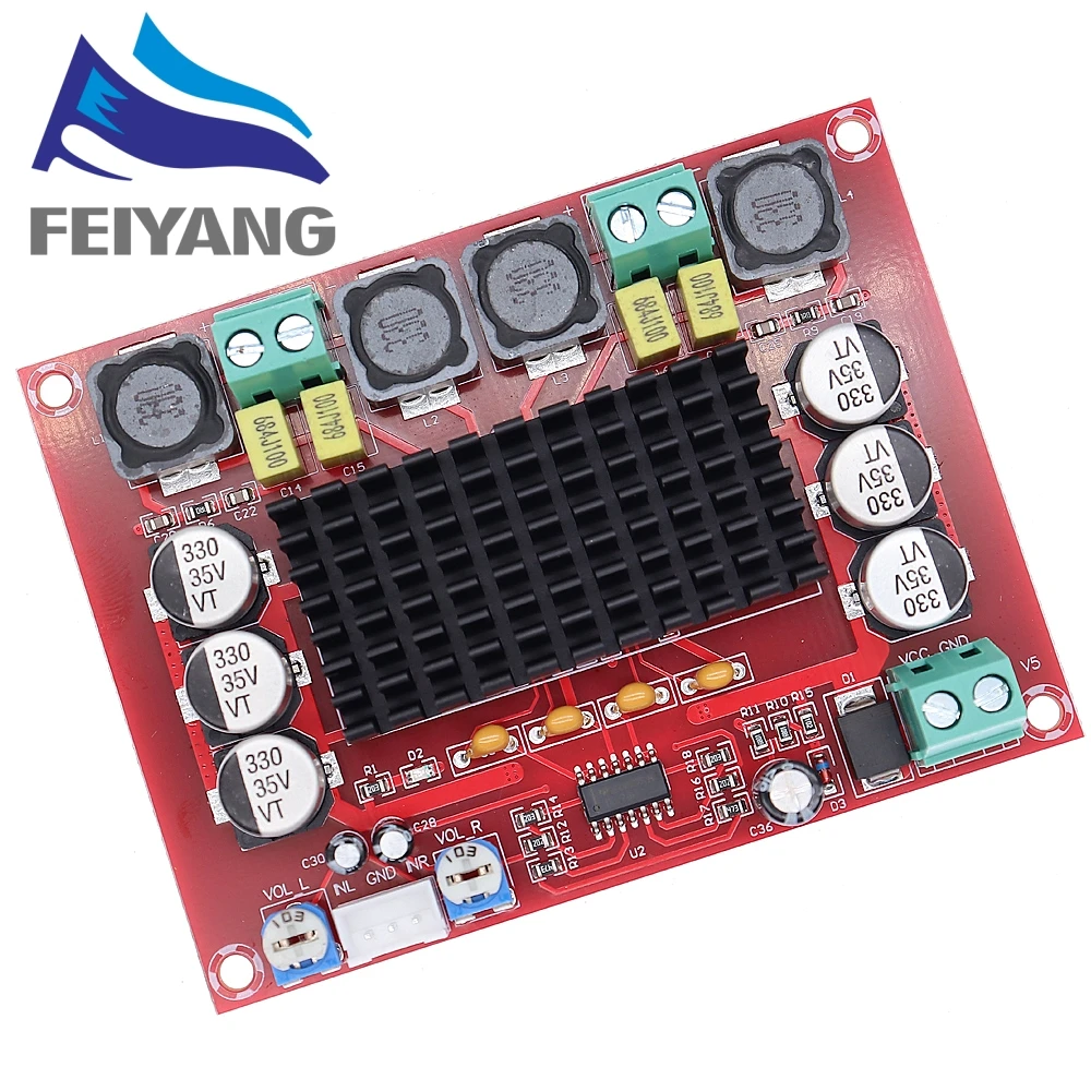 Chip Original TPA3116 D2 XH-M543, placa amplificadora de Audio de potencia Digital de doble canal, 12V, 24V, 120W x 2, 120W, x2, TPA3116D2 - imagen 4