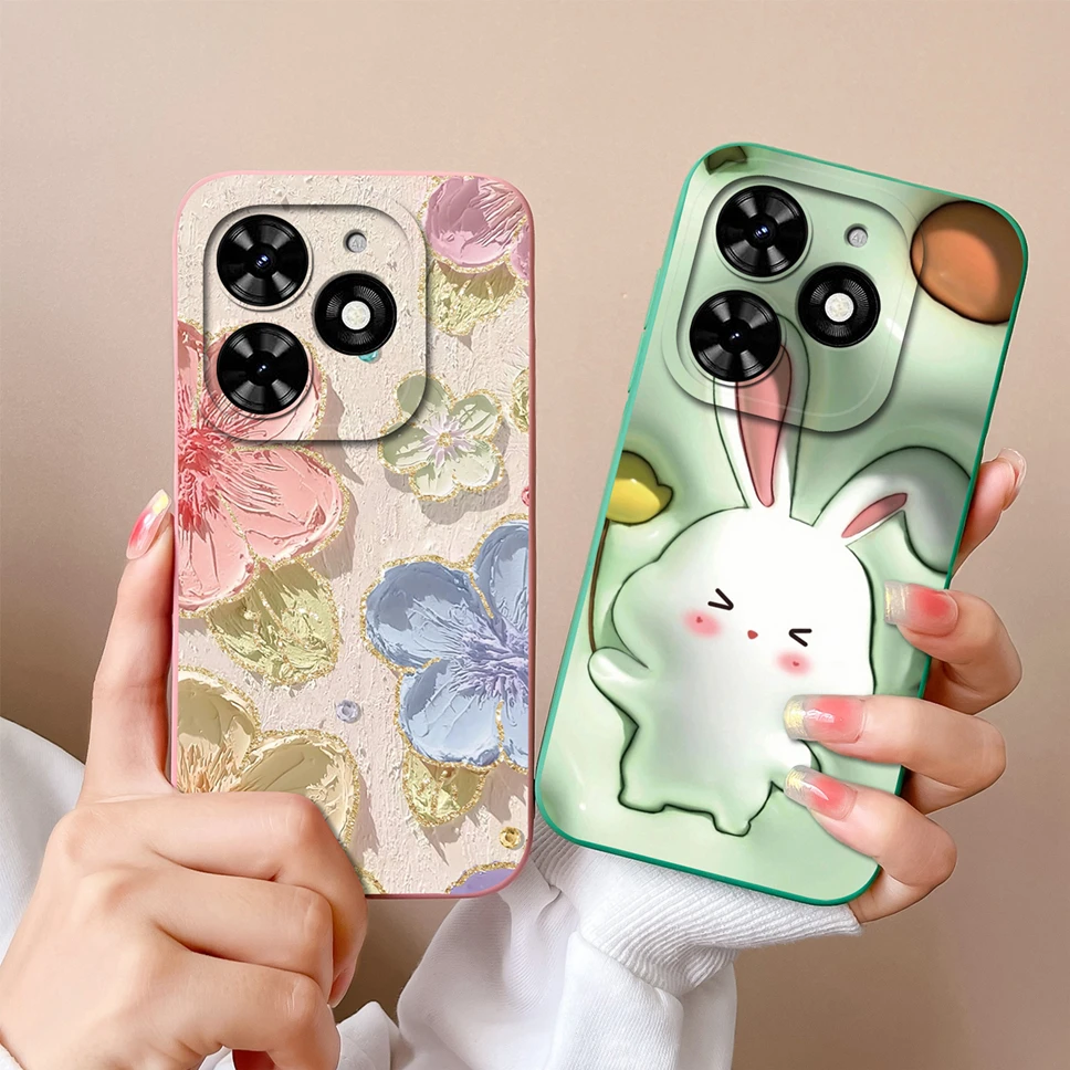 Para Tecno Spark Go 2024 funda blanda de teléfono moda estilo estético fundas de silicona líquida a prueba de golpes para Tecno SparkGo2024 Fundas - imagen 3