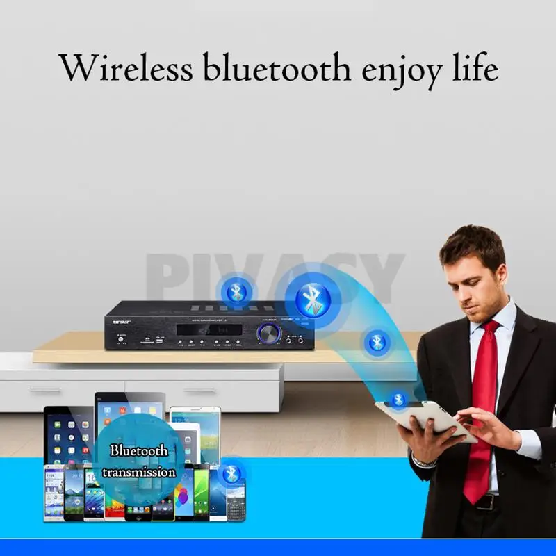 Amplificador Hifi de fiebre de alta potencia 5,1, Subwoofer de sonido envolvente de 300W, altavoz de 4-16Ω, Bluetooth 5,0, escenario, boda, KTV, uso doméstico - imagen 5