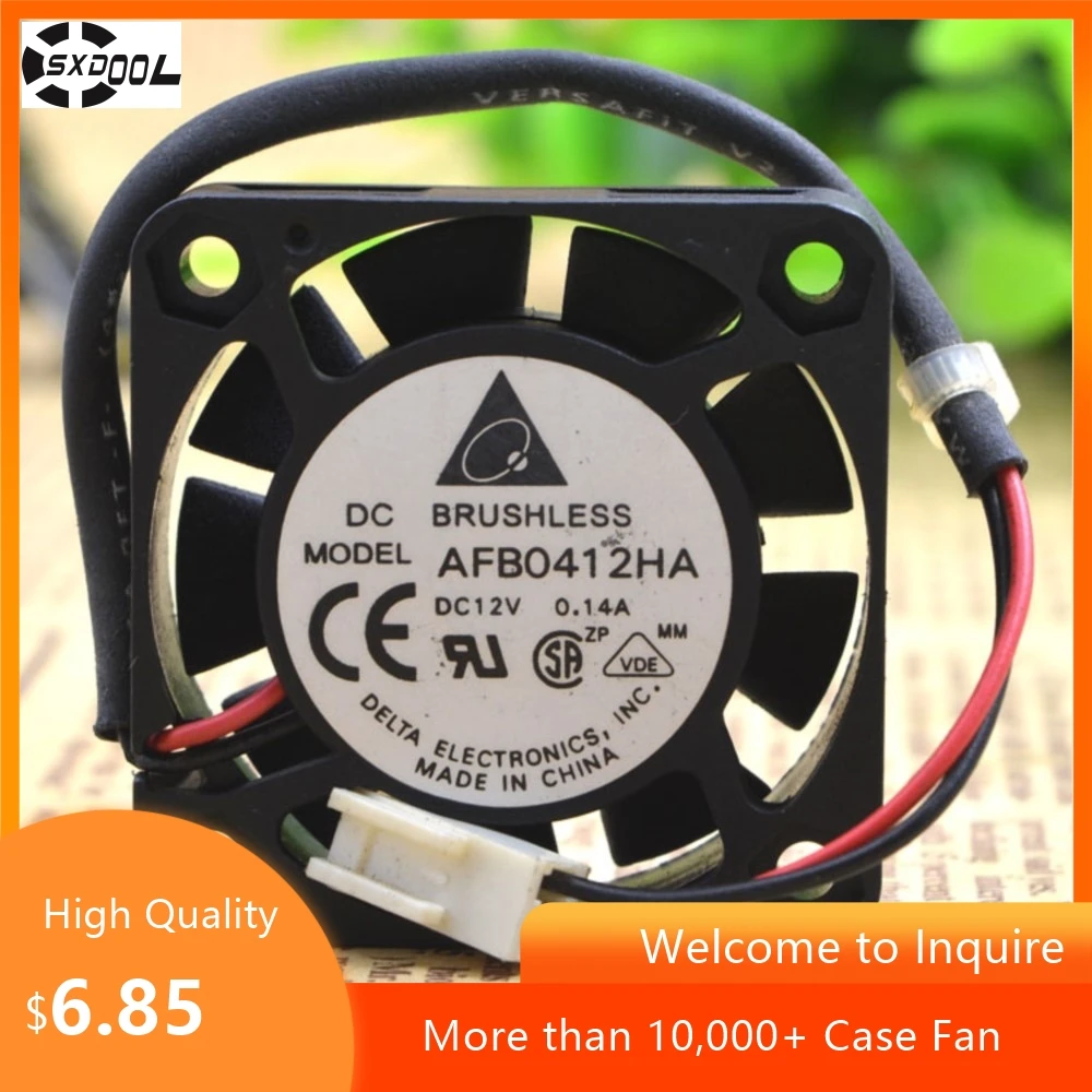 Afb0412ha 40mm DC 12V ventilador Axial para Delta 12VDC 0.14a 40X40X10mm 4cm ventilador de refrigeración con caja de rodamiento de bolas doble - imagen 4