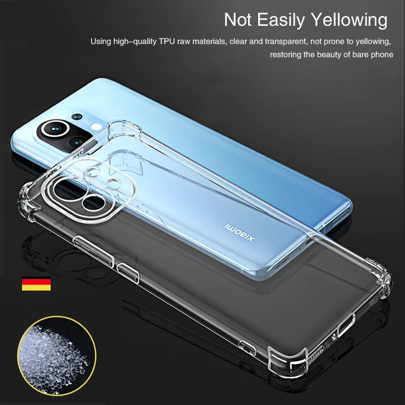 Fundas de Airbag transparentes originales para Xiaomi Mi 11 11X 11T Lite Pro Ultra 11i 11Lite NE Xiaomi11Pro 11 bolsas anticaída ultrasuaves - imagen 3