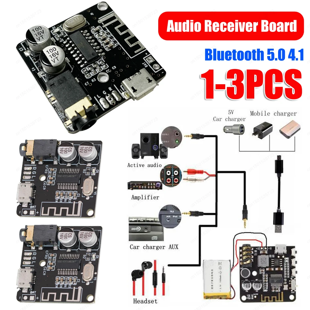 Módulo de música estéreo inalámbrico 3,5mm Audio Aux Bluetooth 4,1 Bluetooth 5,0 placa de reproductor de de decodificación MP3 Micro USB 3,7-5V alimentado