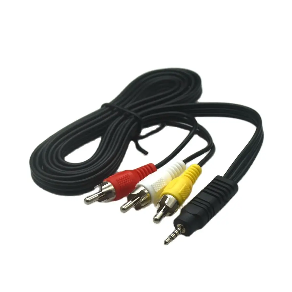 Conector de 5 pies y 2,5mm a 3 RCA, Cable AV de Audio/vídeo de 2,5mm a AV, para reproductor multimedia Neto, 1,5 m