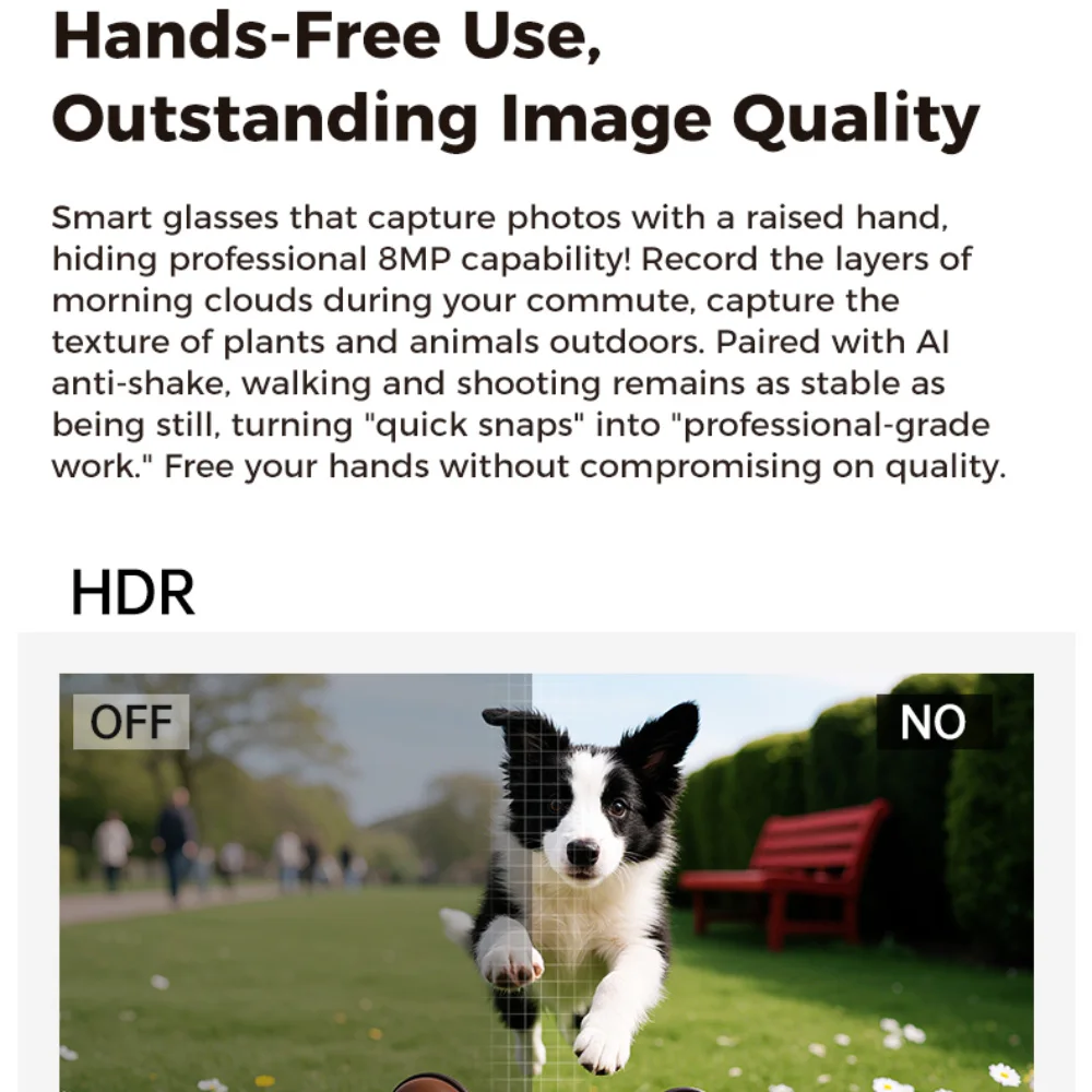 Nuevas gafas inteligentes, cámara HD 4K de píxeles de 800W, toma una foto, grabación de vídeo, traducción en tiempo Real, llamada de diente azul, reconocimiento de imagen - imagen 5