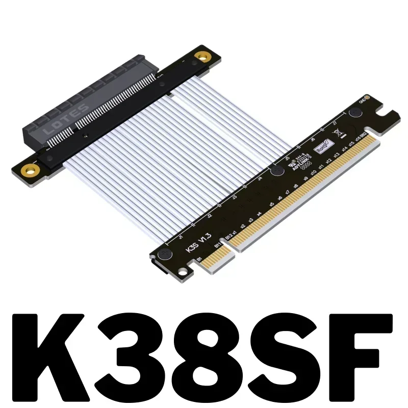 ADT-Link PCIE 4,0x16 ax8 Cable elevador adaptador macho a hembra compatible con tarjeta gráfica 1U extensión de ranura x16 Cable de velocidad completa Gen4 - imagen 5