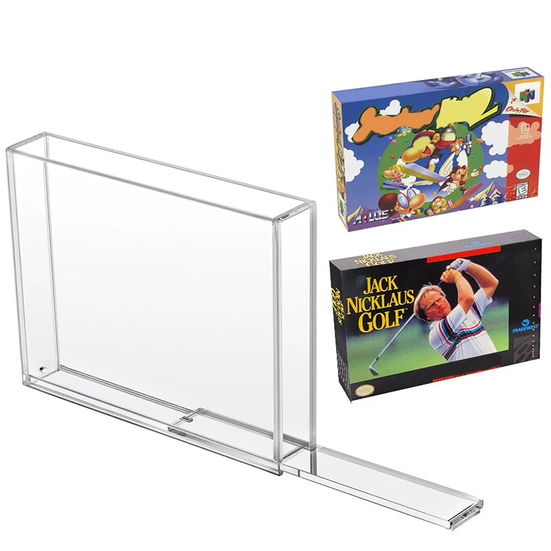 Estuches acrílicos para tarjetas de juego N64 SNES, cajas de exhibición transparentes para cartuchos Retro, organizador de almacenamiento resistente a los arañazos - imagen 2