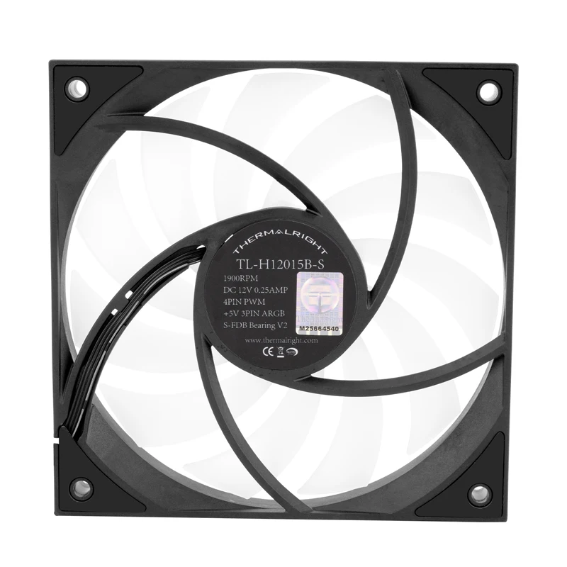 Thermalright TL-H12015, ventilador con estuche ultrafino de 15 mm 12015, 5 V ARGB para gabinete ITX o reemplazo de enfriador de aire de CPU, negro/blanco - imagen 2