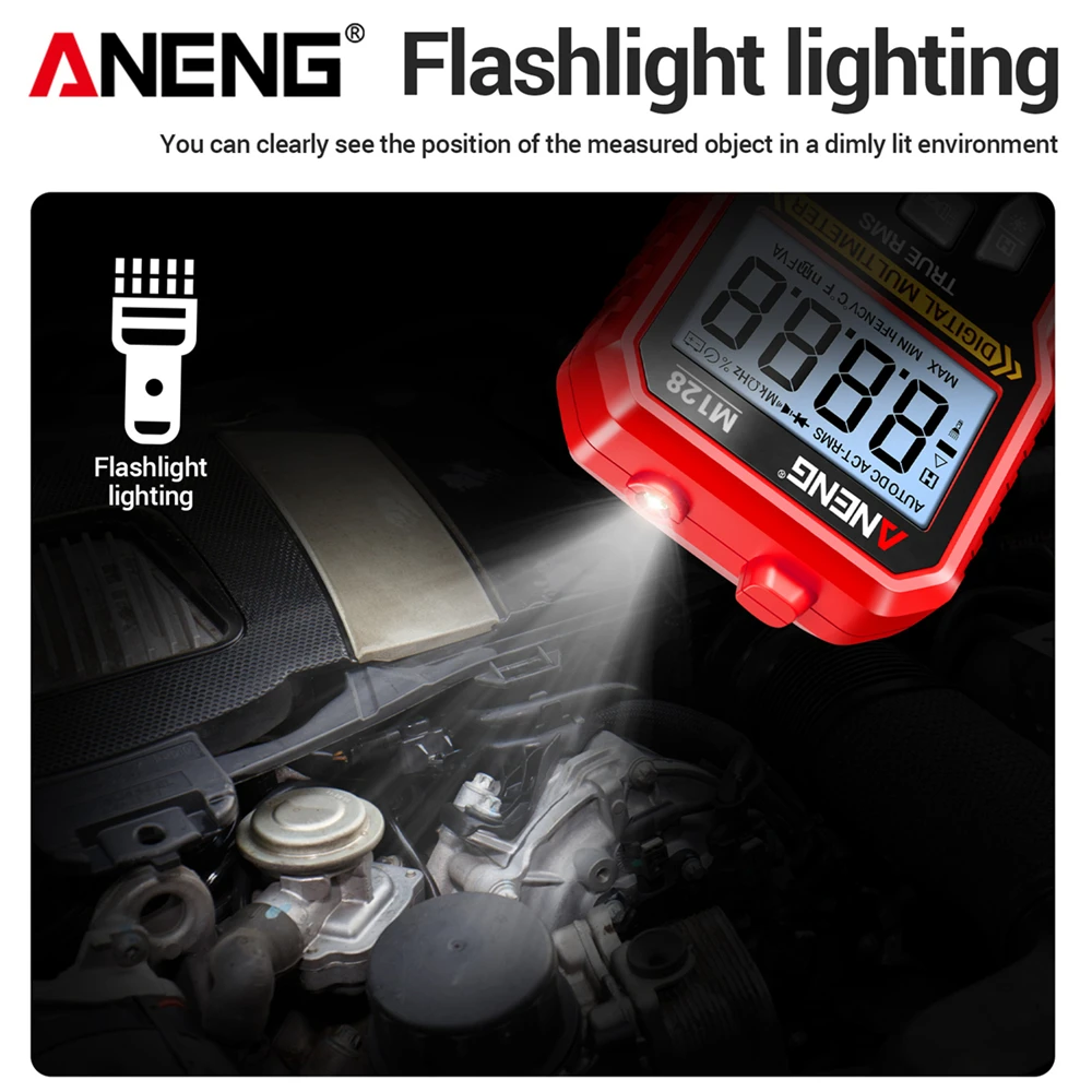 Herramientas de prueba de multímetro Digital ANENG M128, multímetro de 6000 recuentos, condensador de resistencia de corriente de voltaje CA/CC, inducción de voltaje NCV - imagen 4