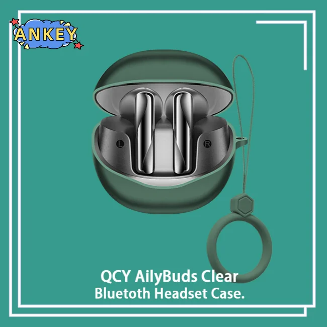 Funda transparente para auriculares QCY AilyBuds, anillo protector de silicona, cubierta de dibujos animados, Auriculares Bluetooth - imagen 2