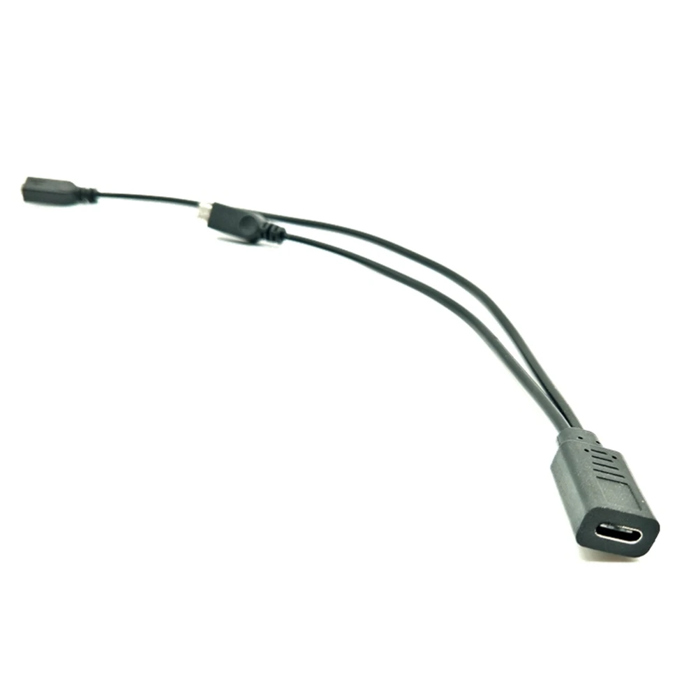 USB-C Y Cable USB Tipo-C Hembra a Doble Micro USB Macho Usbc 2.0 Divisor 1 Hembra a 2 Macho Extensión de Datos C - imagen 5