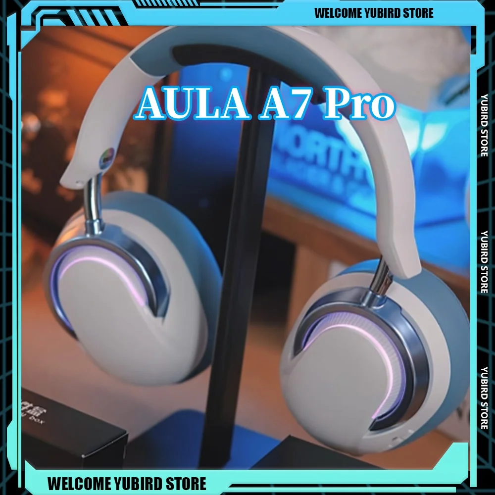 AULA A7 Pro auriculares 4 modos inalámbricos Bluetooth auriculares para juegos reducción de ruido inteligente envolvente 7,1 efecto de sonido baja latencia