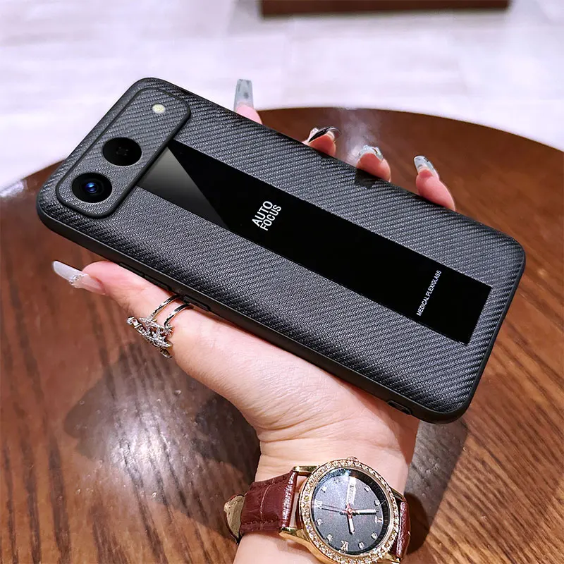 Funda para Tecno Spark Slim Pova Slim piel de oveja PU cuero terciopelo textura suave antideslizante cubierta a prueba de golpes para Tecno Pova Slim - imagen 4