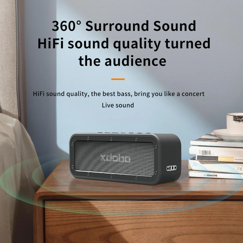 XDOBO 50W gran potencia estéreo sonido Hifi música al aire libre Boombox altavoz de graves pesados inalámbrico Bluetooth altavoz portátil impermeable - imagen 5