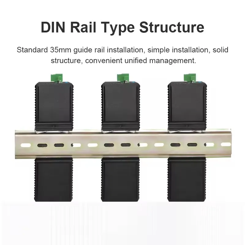 Conmutador de fibra Gigabit industrial ONTi de 5/6 puertos con con conmutador Ethernet SFP 10/100/1000Mbps 4GE +1(2)SFP -40 a 85 ° C Carril DIN IP40 8KV - imagen 2