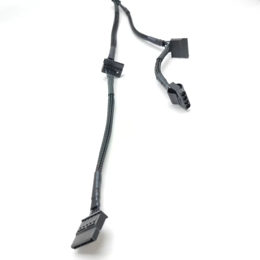 Mini Cable de alimentación de placa base de 10 pines a 3 puertos 15 pines SATA 1 puerto IDE 4 pines para MacPro 2019 ordenador de escritorio SSD HDD 3 * SATA 1 * IDE - imagen 3