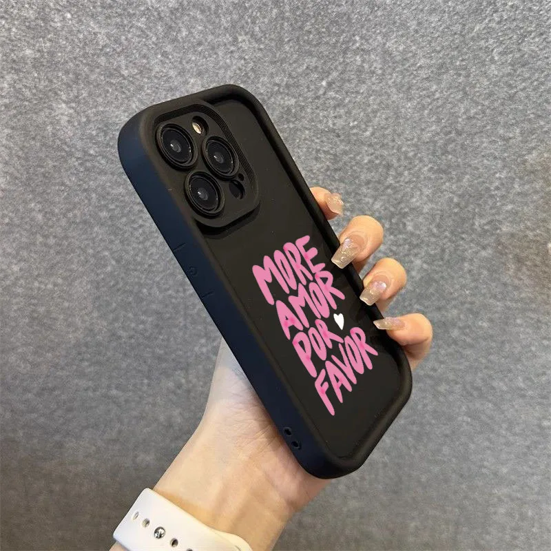 Para iPhone 16 15 14 Pro Max 13 12 11 colorido maximalista más Amor Por Favor funda de teléfono para iPhone XS Max X XR 7 8 Plus 15 - imagen 4