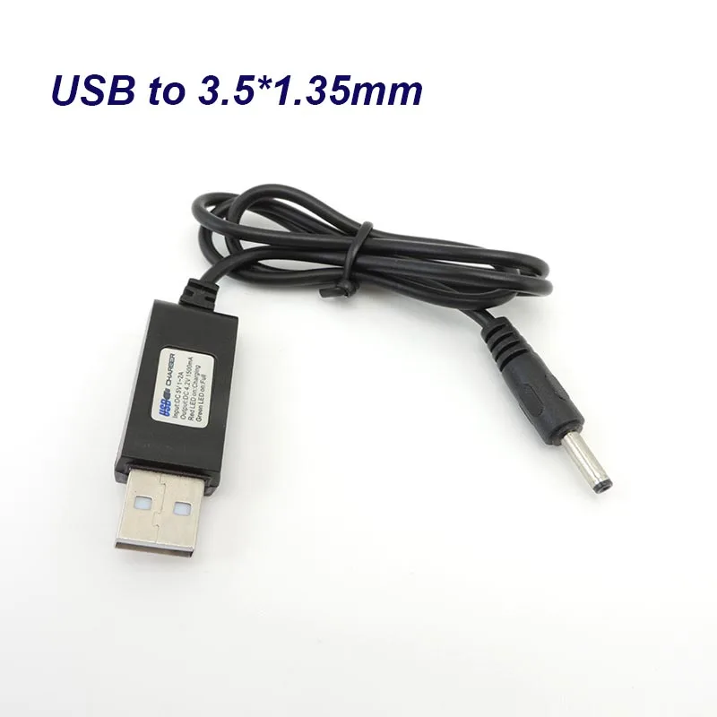 USB A macho 5V a 4,2 V DC 5,5x2,1mm 3,5x1,35mm mirco cable de carga convertidor Cable conector de alimentación para batería de litio 18650 - imagen 4
