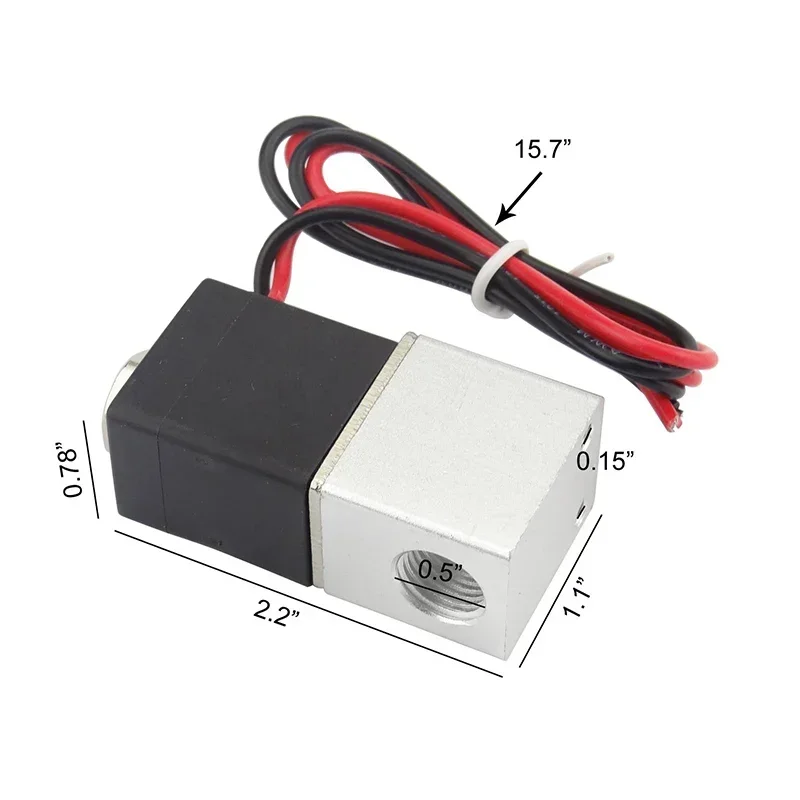 Válvula Solenoide del compresor de aire 1/4 normalmente cerrada 12V 24V 110V 220V voltaje para válvulas solenoides de aluminio neumáticas de aire, agua y aceite - imagen 5
