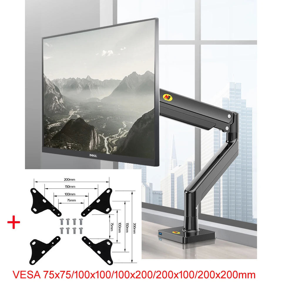 Soporte Monitor NB G40 – Brazo Gas Regulable con USB 3.0 - imagen 3