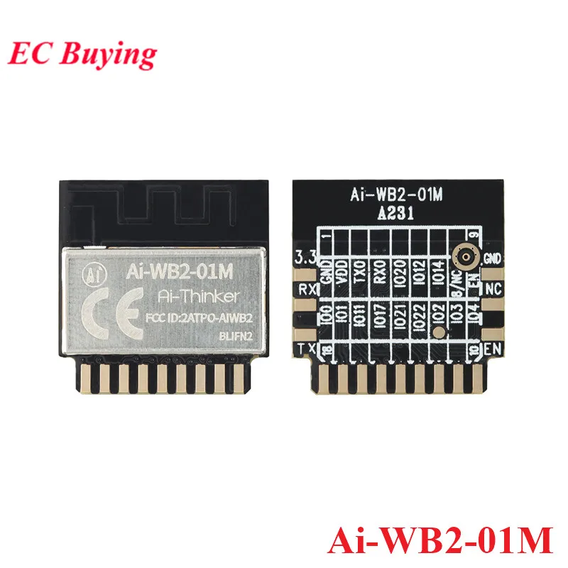 5 uds/1 unidad Ai-WB2-01M Ai-WB2 2,4G WiFi + BLE 5,0 compatible con Bluetooth ESP-01M módulo de puerto serie inalámbrico de malla 2MB Chip BL602