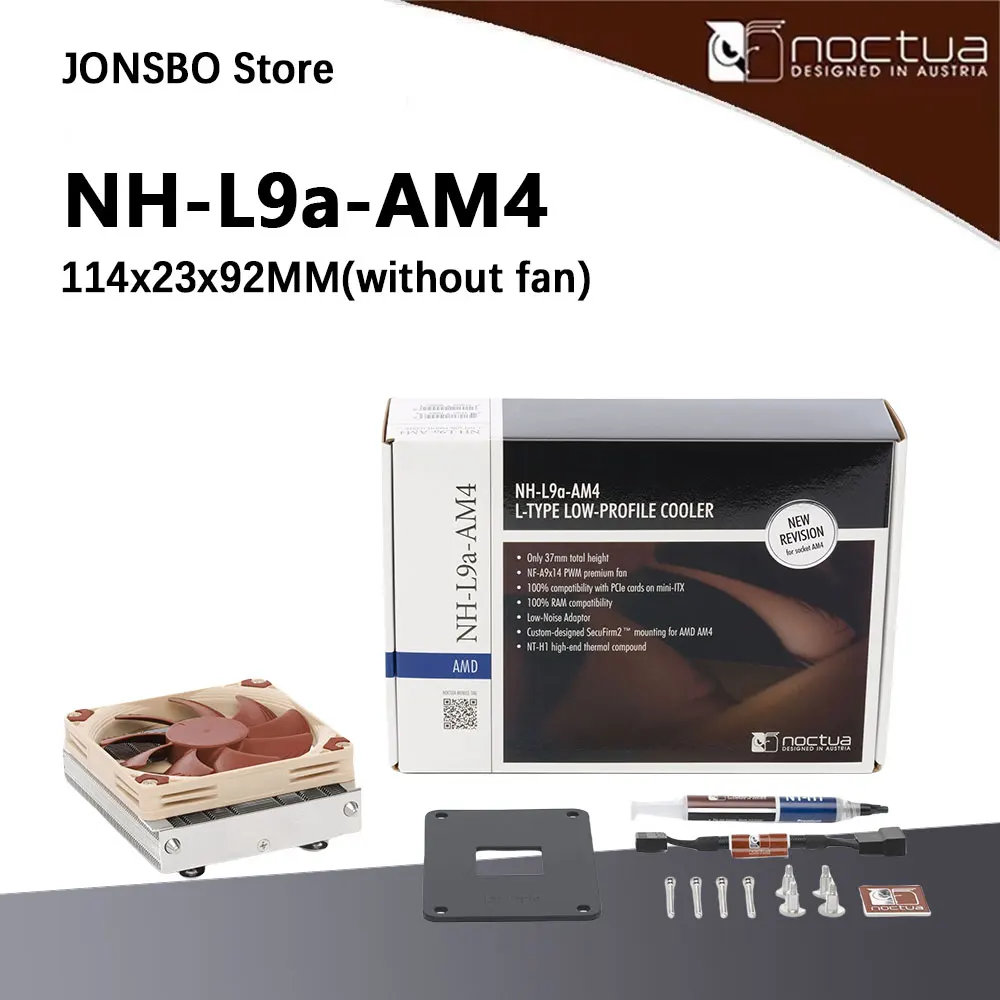Noctua NH-L9a-AM4 Ventilador de 92 mm Plataforma AMD AM4 CPU Cooler 37 mm de altura NH-L9a-AM4 Radiador de torre 6 años de garantía - imagen 2