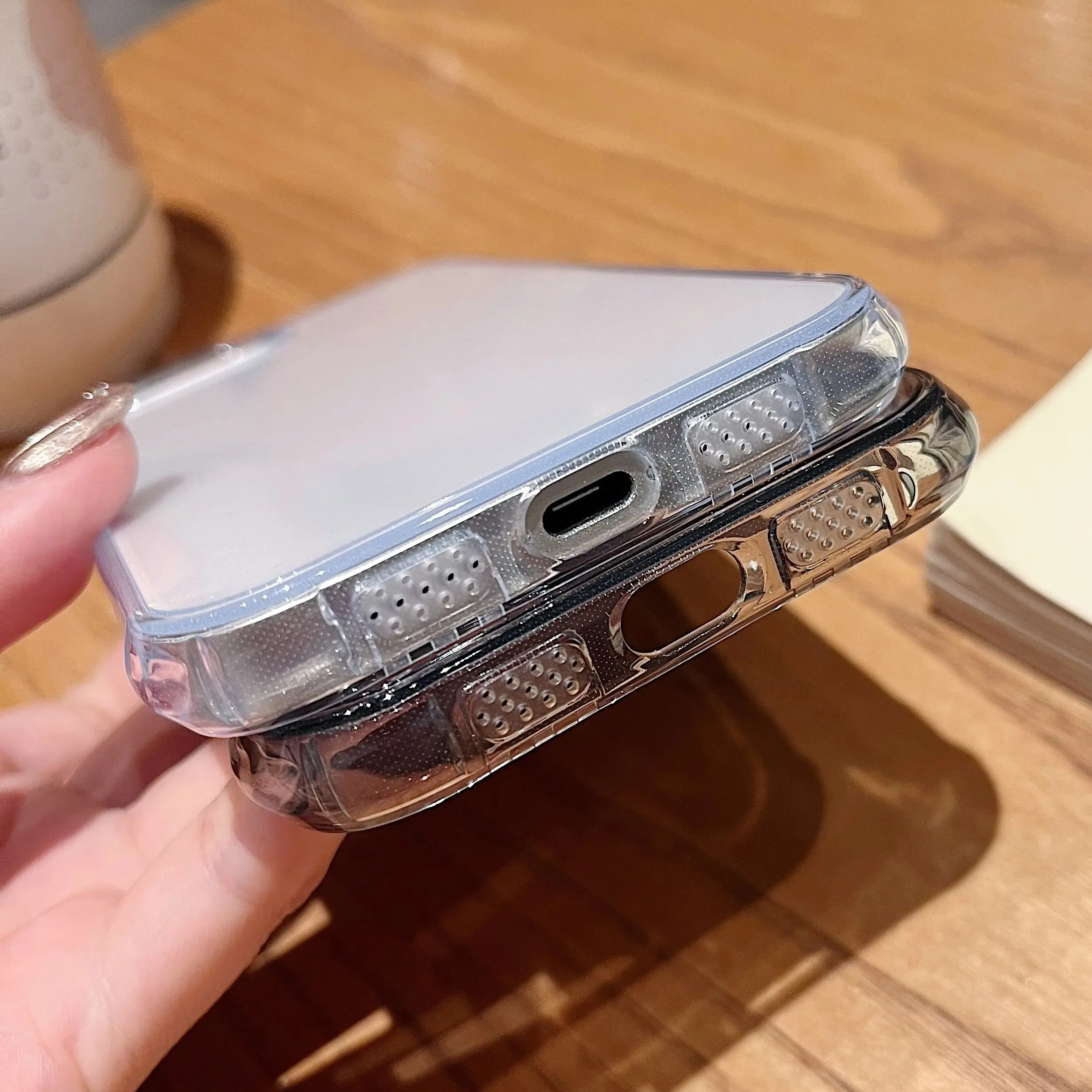 Funda de teléfono transparente a prueba de golpes para iPhone 16E 16 15 14 13 Plus Pro Max SE 4, funda trasera de protección transparente con Airbag Simple - imagen 5