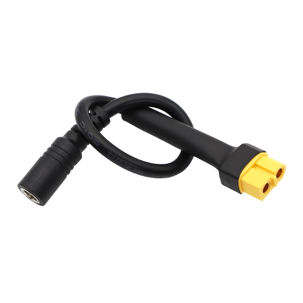18AWG 20cm XT60 enchufe macho/hembra a DC 5,5*2,1mm conector hembra adaptador de Cable de alimentación 5521 Cable para adaptador de carga de batería RC - imagen 4