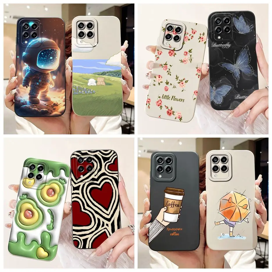 Funda de teléfono para Samsung Galaxy M33, cubierta elegante pintada en caramelo, a prueba de golpes para Samsung M33 M 53 Galaxy M53, bolsas suaves