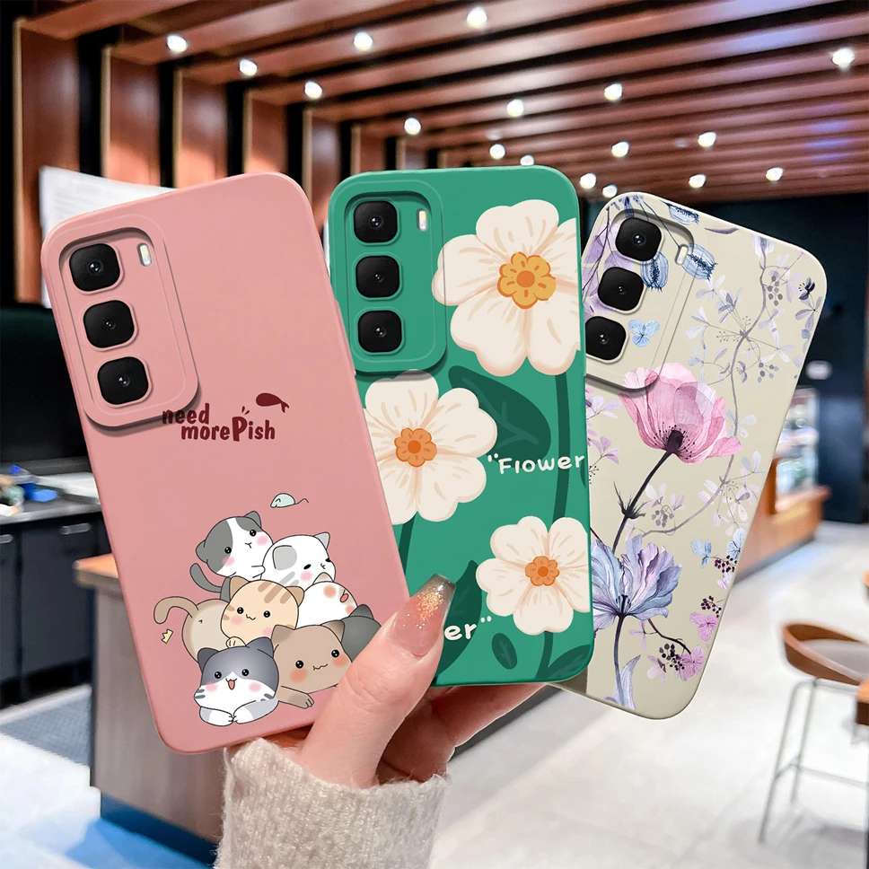 Para Infinix Hot 60 60i 5G funda bonita aguacate gato suave silicona líquida carcasa de teléfono ligera para Infinix Hot60 parachoques antideslizante - imagen 3