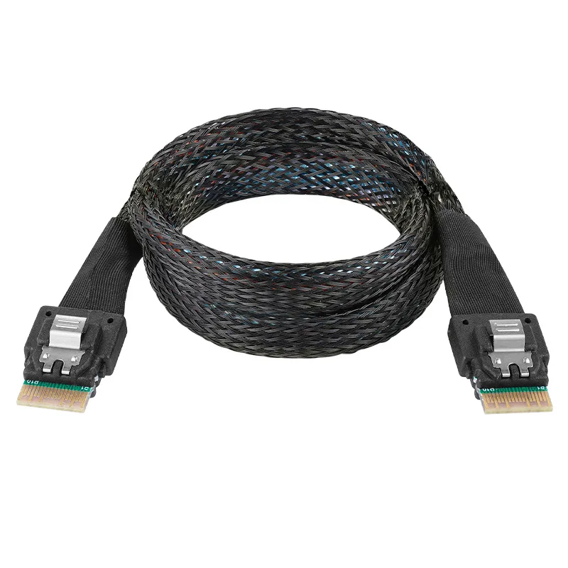 Cable de extensión interno delgado SAS SFF 8654 4i macho a SFF-8654 macho para ordenador de almacenamiento de servidor de disco duro 0,5 m 1m - imagen 2