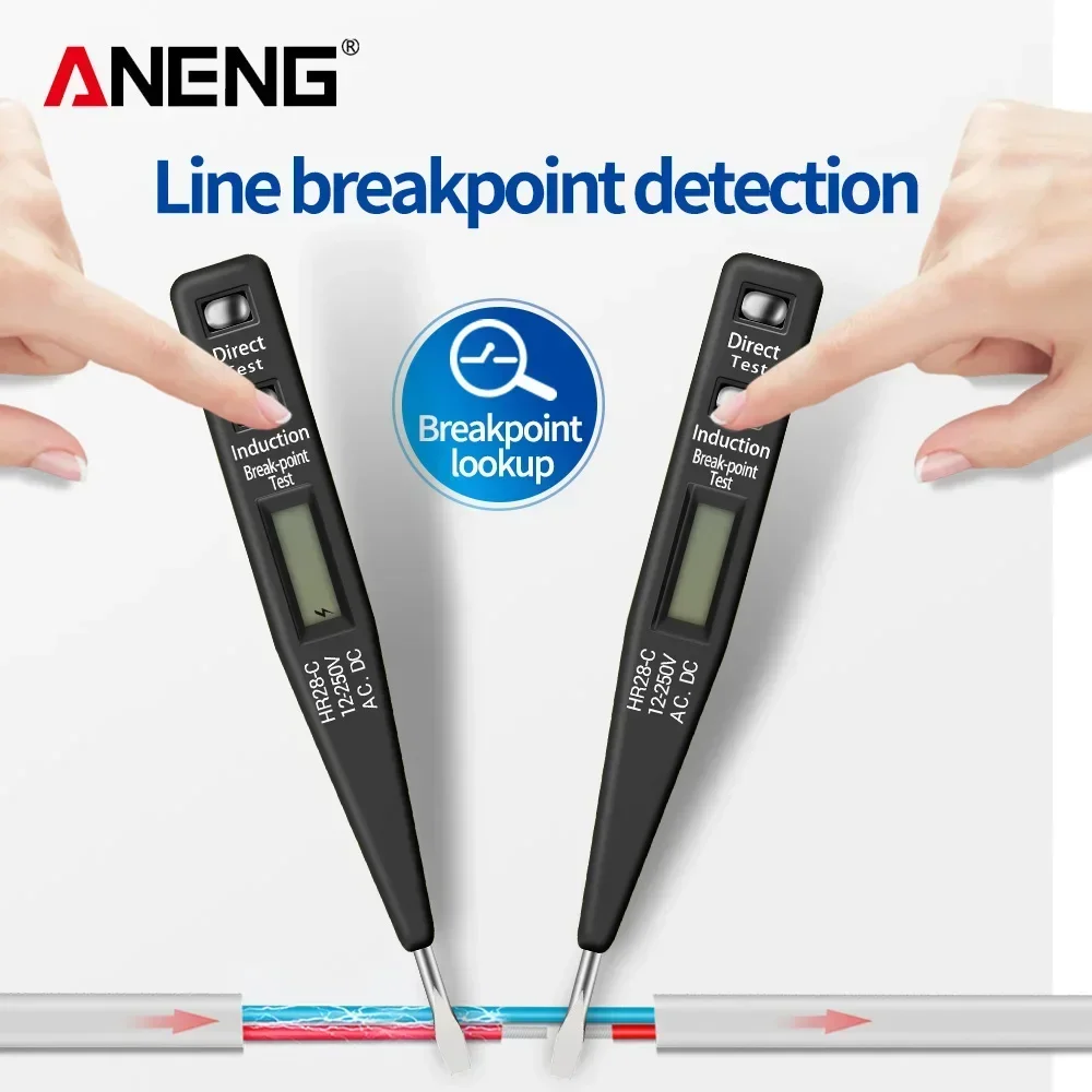 ANENG VD500 pluma probadora Detector de CC portátil sin contacto indicador de detección de punto de interrupción herramientas de prueba de continuidad de inductancia - imagen 5