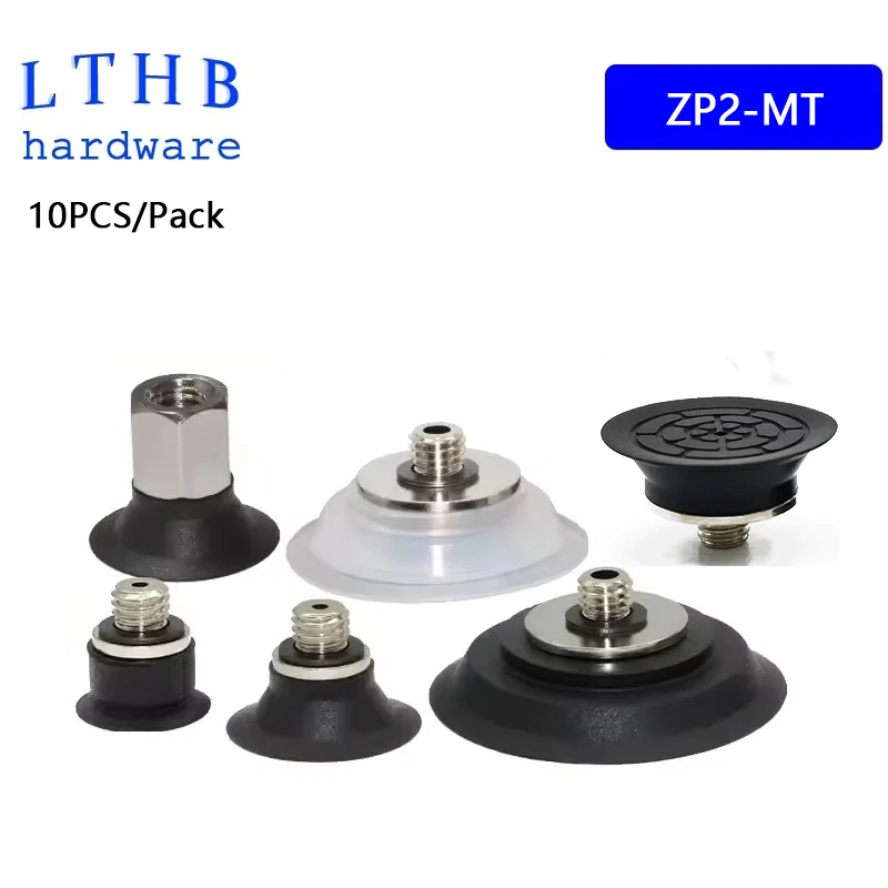 Ventosa de vacío de brazo mecánico, boquilla de silicona/NBR, ventosa fina de goma de una sola capa, piezas de inyección de Robot ZP2-TB15/20MT, 10 Uds.