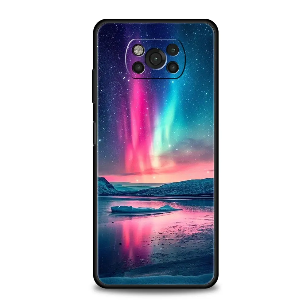 Bonita funda de teléfono northern lights para Xiaomi Poco X6 X5 Pro X4 X3 NFC F5 Pro F4 F3 GT M5 M4 Pro 5G M3 C51 C50 C55 - imagen 4