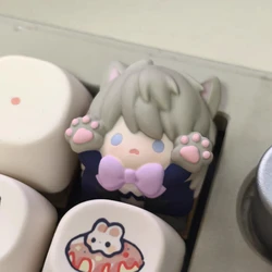 Teclas de Anime Love and Deepspace Xavier/Zayne/Rafayel/Sylus/Caleb, teclas personalizadas de gato para Cosplay, regalos