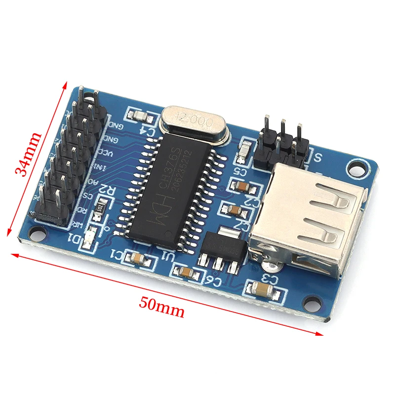 Stlxy 10/5/1 Uds CH376 CH376S U módulo de lectura y escritura de disco compatible con transferencia de Control USB 12MHz - imagen 4