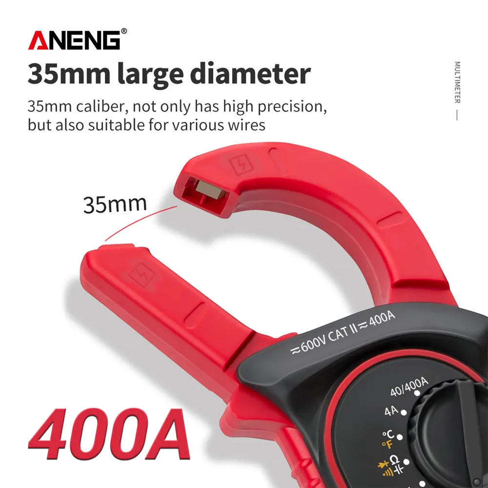 ANENG ST202 multímetro de abrazadera Digital 2000 recuentos profesional inteligente AC/DC voltímetro de corriente medidor de abrazadera probador herramientas de electricista - imagen 4