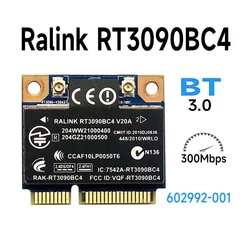 Ralink RT3090BC4 WiFi N BT3.0 tarjeta PCI-e 300M CQ42 CQ62 DV7 G62 G72 MINI110 4520S 602992-001 802.11n tarjeta WIFI WLAN RT3090
