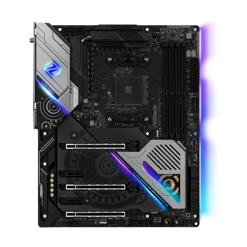 Placa base ASRock X570 TAICHI compatible con 5500 5600X 5700X3D 5800X3D CPU 4xDDR4 3200MHz 128GB NVME M.2 HDMI ATX AMD AM4 - imagen 4