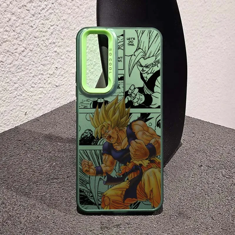 D-Dragon Ball Art Son Goku funda divertida para Samsung Galaxy A73 A71 A56 A54 A53 A52 A51 A35 funda de teléfono plateada colorida - imagen 5