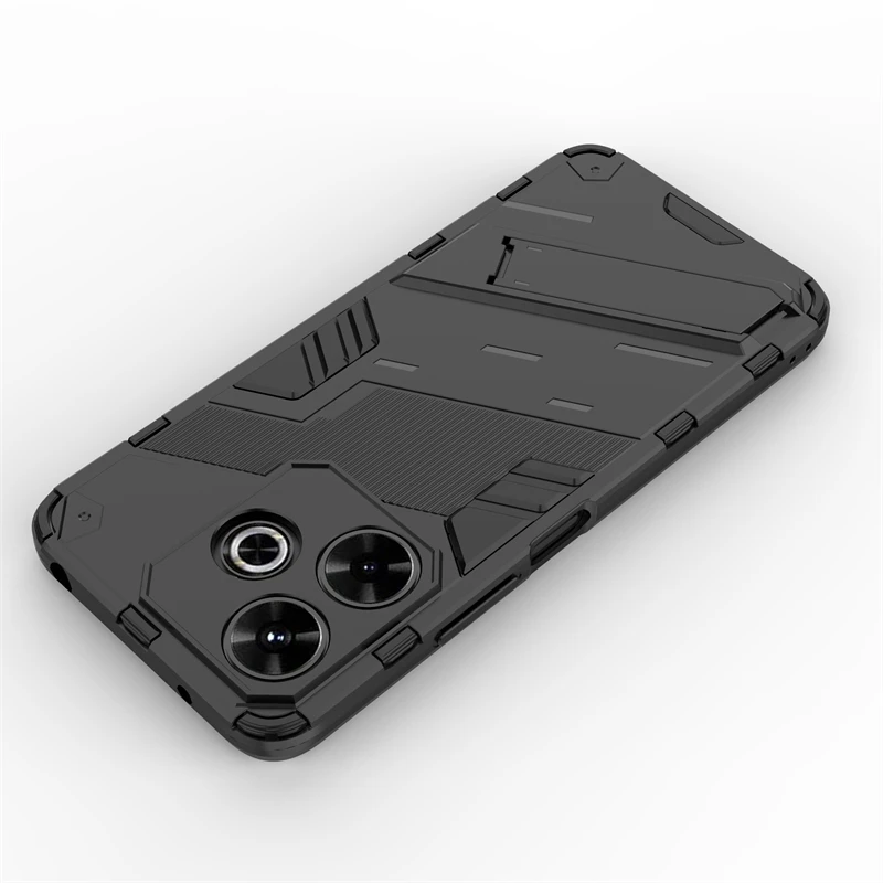 Funda protectora para Xiaomi POCO M6, carcasa de silicona Invisible con soporte para teléfono, M6 - imagen 2