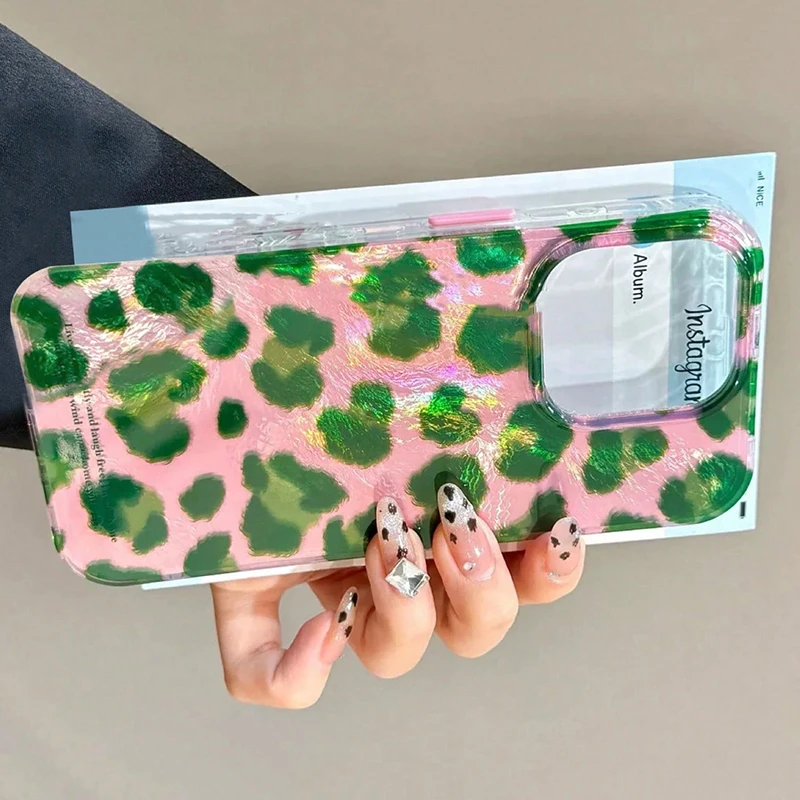 Para iPhone 17 16 Pro Max 15 14 13 12 11 16e funda con estampado de guepardo estilo Animal funda con estampado de leopardo rosa para iPhone XS X XR 7 8 Plus - imagen 3
