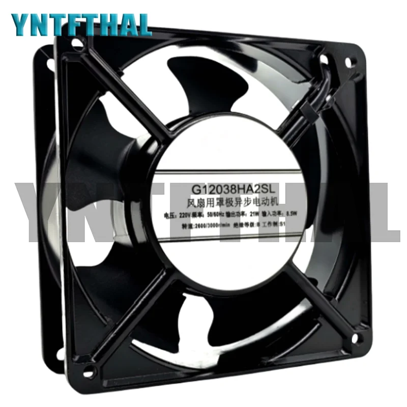 Nuevo para G12038HA2SL 220V 21W/8,5 W 120*120*38MM 2600/3000r ventilador de refrigeración de gabinete de dos líneas - imagen 2