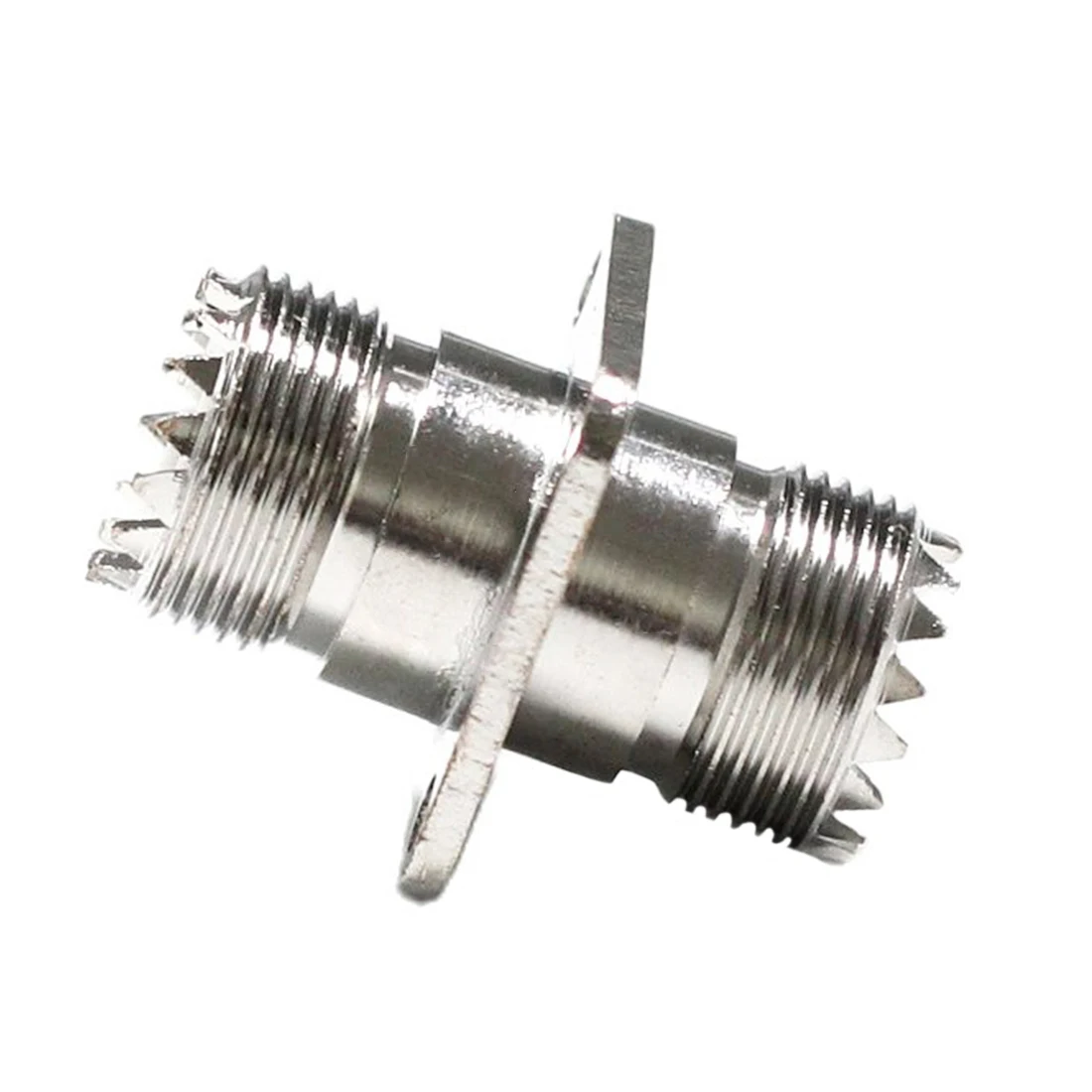 1 unidad de interruptor Jack hembra UHF SO239, convertidor adaptador coaxial RF, conector de brida de chasis de montaje en Panel de 4 orificios, niquelado, venta al por mayor - imagen 4