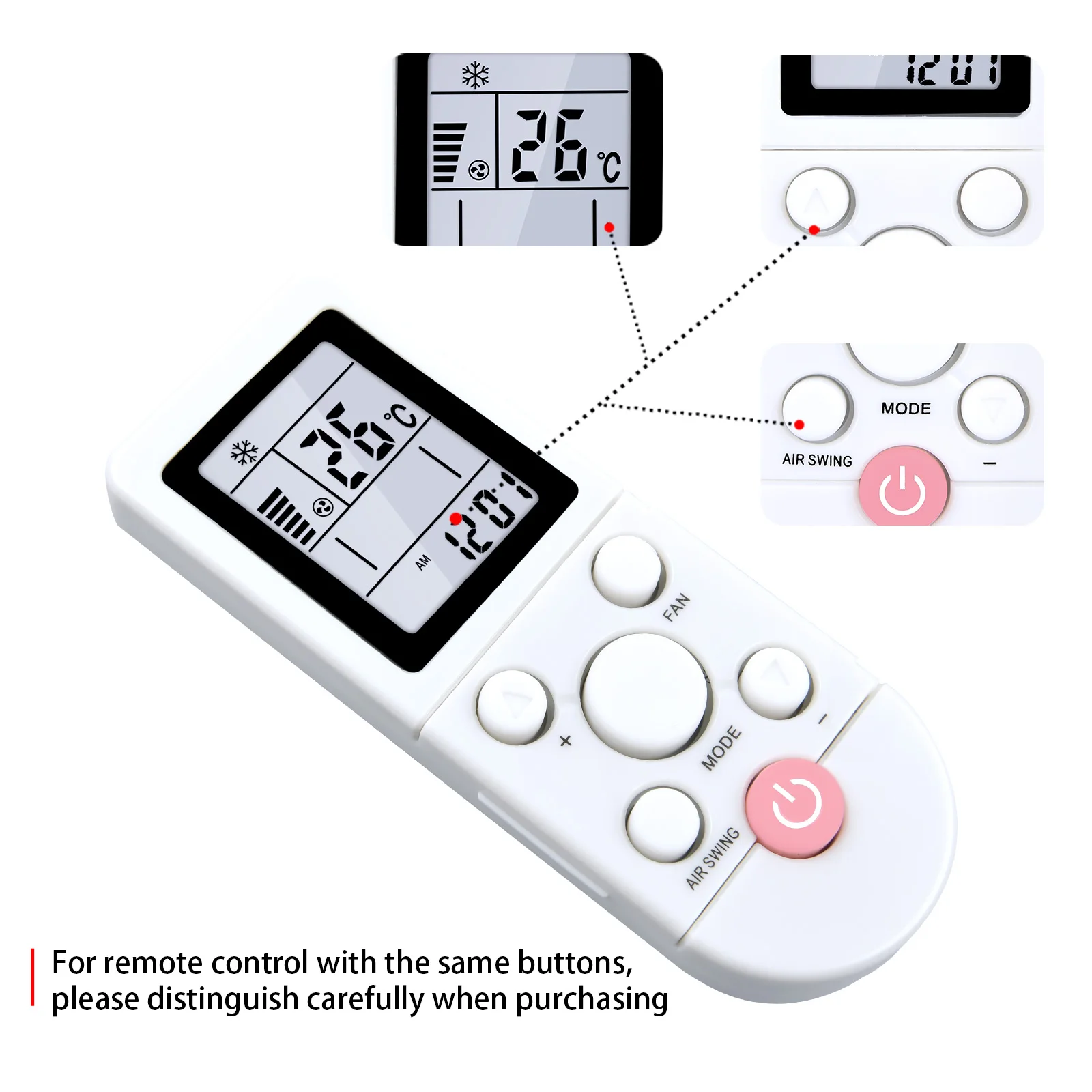 Nuevo YKR-F/001 para Control remoto de CA auxiliar YKR-F/006 YKR-F/06 YKR-F/09E YK-F/001 - imagen 5