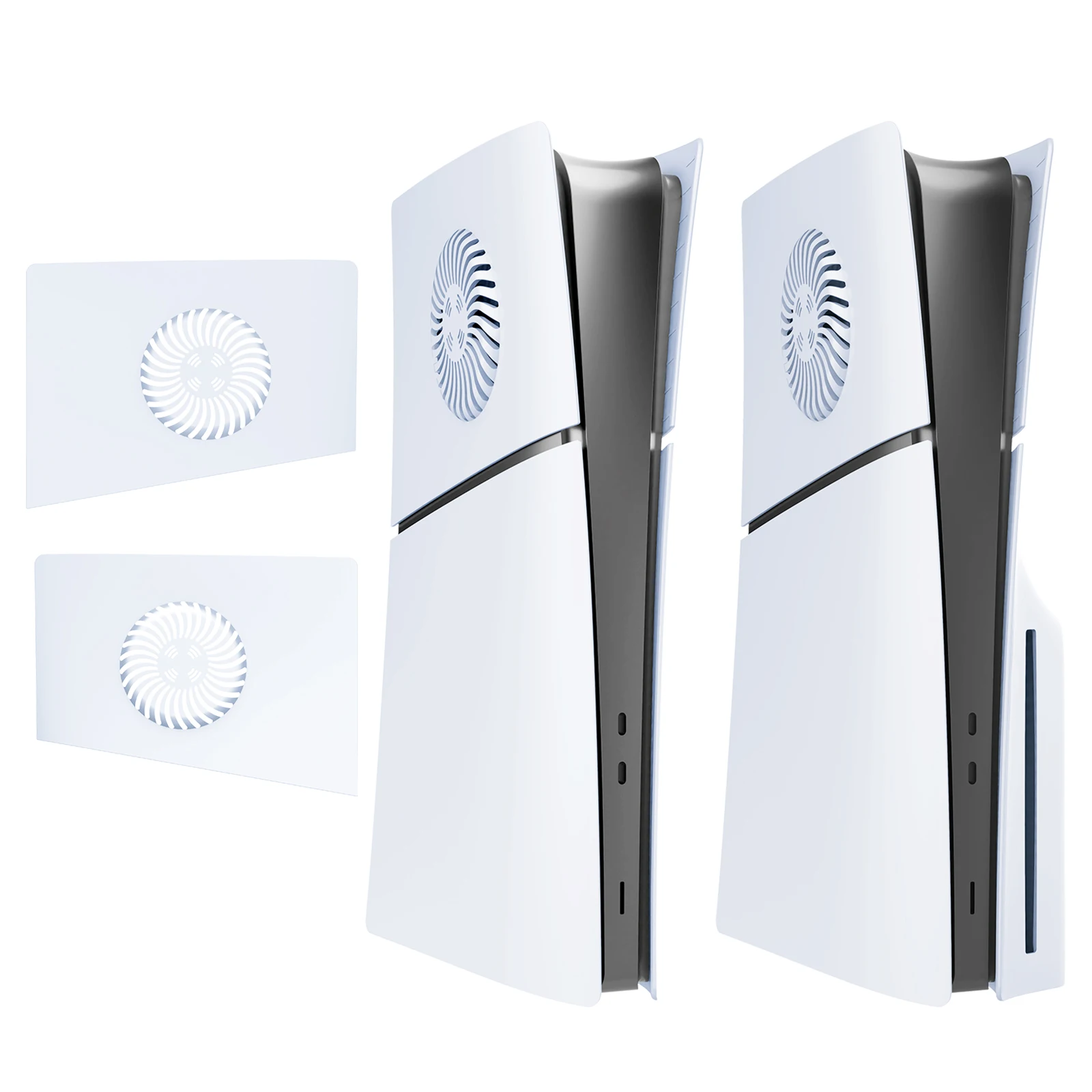 Placa frontal de superficie de CA de parte superior con ventilación de refrigeración y placas de cubierta de repuesto de PS5 separadas de ABS duro Led para PS5 Slim - imagen 4